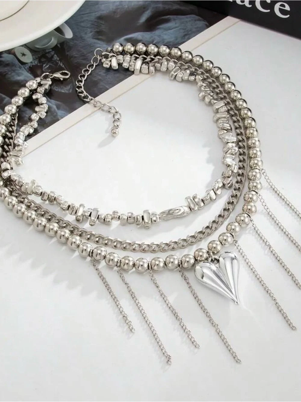 Luxury Chain Fringe Statement Necklace